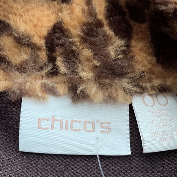Chicos Faux-Fur Leopard Vest - Extra Small - EUC - Picture 4 of 9